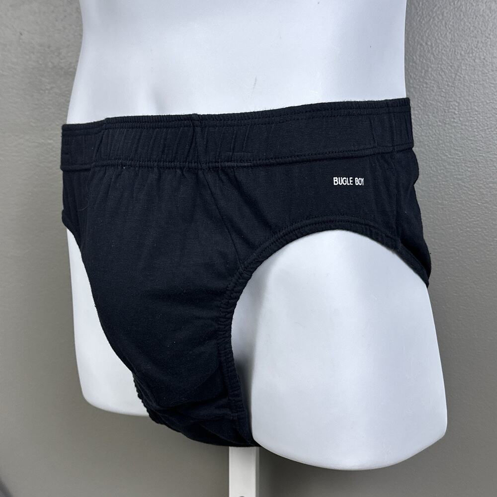 Vintage Bugle Boy Men’s Large Bikini Underwear Briefs Black Cotton Hong Kong